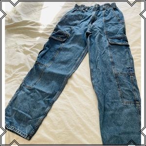 Urban Outfitters BDG Blaine Denim Cargo Skate Jeans High Waist Blue